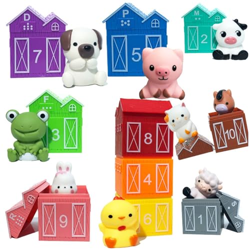 Nutztiere für Kleinkinder 1-3, 10pcs/Set niedliche Farmtierspielzeug, sicher Nutztiere für Kleinkinder 1-3, 10pcs/Set niedliche Farmtierspielzeug, sicher von Pesoncarl