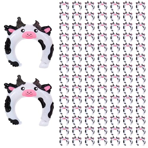100 Prozent aufblasbare Tierstirnbänder, Aluminiumfolie Kuhstangen aus Tierballons Haare Reifen für Kinderparty-Geburtstagsfeier, Kleidungszubehör, Accessoires von Pesoncarl
