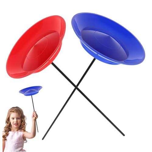 Pesoncarl 2 Set -Spinnplatte mit Stöcken Fun Fun Plastic Rotatatatating Teller Jonglierstöcke für Unterhaltung Bildungsspielzeug und Zirkusfähigkeiten, zufällige Farbe, Jongliersets Pesoncarl 2 Set -Spinnplatte mit Stöcken Fun Fun Plastic Rotatatatating Teller Jonglierstöcke für Unterhaltung Bildungsspielzeug und Zirkusfähigkeiten, zufällige Farbe, Jongliersets von Pesoncarl