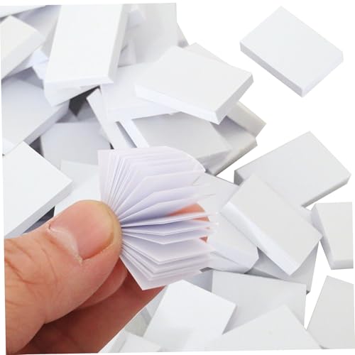 Pesoncarl 200 Stück Mini -Bücher 1:12 Skala White Dollhouse Books Realistic Compact Dollhouse Miniatures Paper Mini Eröffnungsschmuck für Bücherregaldekoration von Pesoncarl