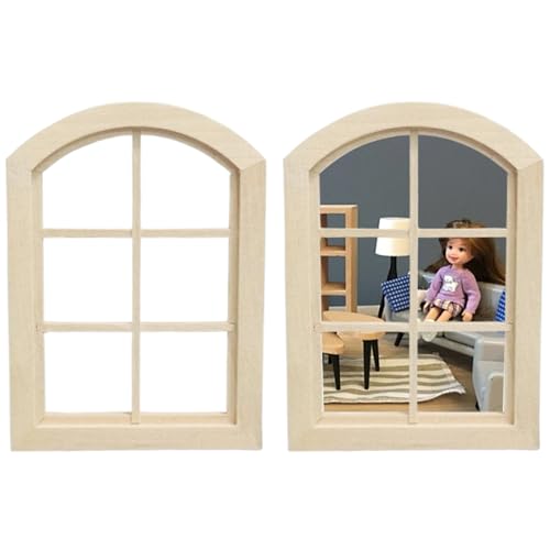 Pesoncarl 2pcs Dollhouse -Fenster, Holz 1/12 Skala Dollhouse Möbel DIY Miniatures Szene unbemaltes Fiary -Fensterrahmenmodell für Zubehör, Spielzeug Pesoncarl 2pcs Dollhouse -Fenster, Holz 1/12 Skala Dollhouse Möbel DIY Miniatures Szene unbemaltes Fiary -Fensterrahmenmodell für Zubehör, Spielzeug von Pesoncarl