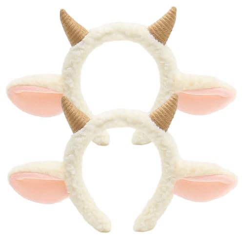 Pesoncarl 2pcs Tierstirnbänder, Plüschziegenhörnern Stirnband, Nicht -Slip -Tier -Ohren -Haarband, süßes Ziegenkostüm für Halloween -Party -Cosplay Pesoncarl 2pcs Tierstirnbänder, Plüschziegenhörnern Stirnband, Nicht -Slip -Tier -Ohren -Haarband, süßes Ziegenkostüm für Halloween -Party -Cosplay von Pesoncarl