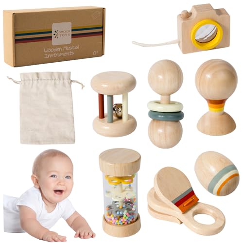 Pesoncarl 7pcs/Set Holzbaby Rassle Bio natürliche Baby -Rassel mit Regenstift, Handglocke, Sandball und mehr, Montessori Holz für Junge und Mädchen Geburtstagsgeschenk Pesoncarl 7pcs/Set Holzbaby Rassle Bio natürliche Baby -Rassel mit Regenstift, Handglocke, Sandball und mehr, Montessori Holz für Junge und Mädchen Geburtstagsgeschenk von Pesoncarl