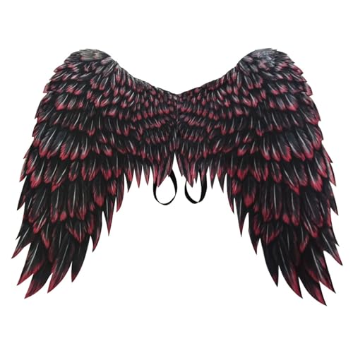 Pesoncarl Angel Wing 3D Printed Fold Wing Cosplay Nicht gewebter Stoff Kids Helfoween Schwarz mit Elastizität Band für Halloween Carnival 38x30in, Kostümzubehör Pesoncarl Angel Wing 3D Printed Fold Wing Cosplay Nicht gewebter Stoff Kids Helfoween Schwarz mit Elastizität Band für Halloween Carnival 38x30in, Kostümzubehör von Pesoncarl