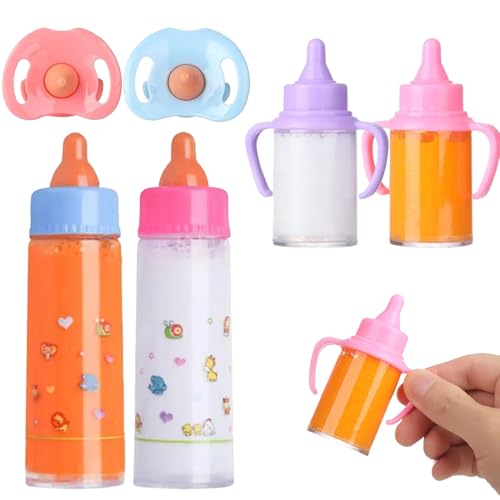 Pesoncarl Babypuppenflaschen mit Schnuller 6PCs/Set Simulierte Babyflaschen für Puppen mit verschwundenem Milch oder Saft tun Spielpuppenzubehör, Geschenk für Kinder, Style 2, Spielzeug Pesoncarl Babypuppenflaschen mit Schnuller 6PCs/Set Simulierte Babyflaschen für Puppen mit verschwundenem Milch oder Saft tun Spielpuppenzubehör, Geschenk für Kinder, Style 2, Spielzeug von Pesoncarl