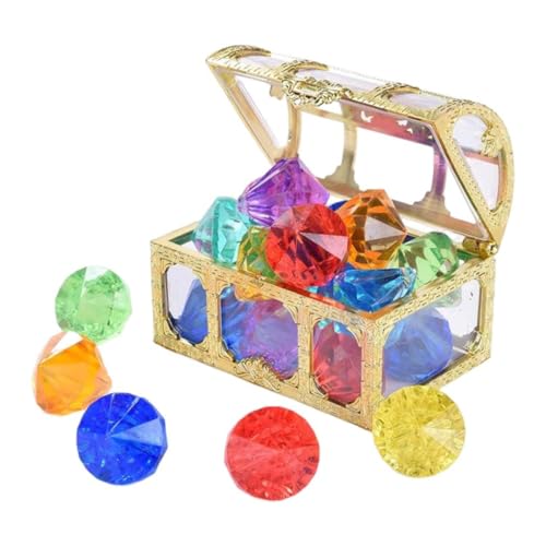 Pesoncarl Diving Edelsteinpool Spielzeug Schwimmbad Spielzeug sinkend Diamantschatzkiste für Kinder Kleinkinder von Pesoncarl