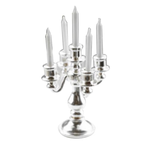 Pesoncarl Dollhouse Candlestick Mini Kerzenhalter Miniatur -Spielszene Model Doll Zubehör Silber, Puppenzubehör Pesoncarl Dollhouse Candlestick Mini Kerzenhalter Miniatur -Spielszene Model Doll Zubehör Silber, Puppenzubehör von Pesoncarl