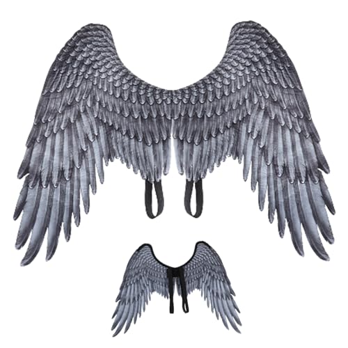 Pesoncarl Engelsflügel für Erwachsene Unisex Free Size Feathers Realistische Halloween Angel Wing Elastic Schultergurt Nicht gewebter Kostüm für Party Cosplay Schwarz, Kostümzubehör Pesoncarl Engelsflügel für Erwachsene Unisex Free Size Feathers Realistische Halloween Angel Wing Elastic Schultergurt Nicht gewebter Kostüm für Party Cosplay Schwarz, Kostümzubehör von Pesoncarl