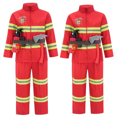 Pesoncarl Feuerwehrkostüm für Kinder, Karneval Kleinkind Feuerwehr Kostüm mit Sicherheitshelmhut und Feuerlöscher, Bildung für Jungen Mädchen, XS, Toys Pesoncarl Feuerwehrkostüm für Kinder, Karneval Kleinkind Feuerwehr Kostüm mit Sicherheitshelmhut und Feuerlöscher, Bildung für Jungen Mädchen, XS, Toys von Pesoncarl
