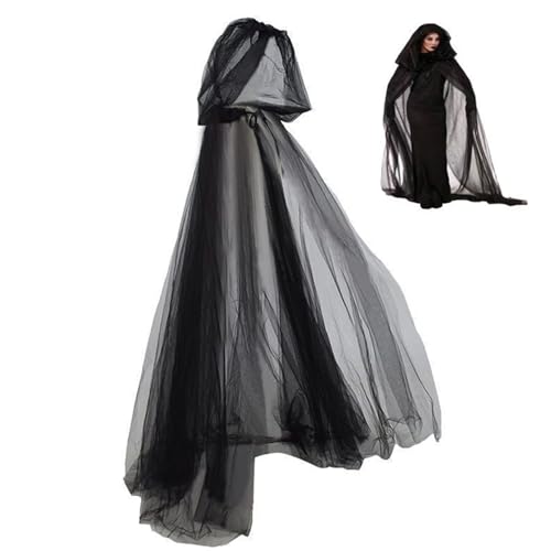 Pesoncarl Frauen Halloween Kostüme, Erwachsene in voller Länge Schiere Umhang mit übergroßer Hood Halloween Ghost Cosplay Kostüm Umhang, Maskenzubehör Pesoncarl Frauen Halloween Kostüme, Erwachsene in voller Länge Schiere Umhang mit übergroßer Hood Halloween Ghost Cosplay Kostüm Umhang, Maskenzubehör von Pesoncarl
