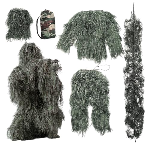 Pesoncarl Ghillie -Anzug, 5pcs/Set Leichtes Gorilla -Kostüm, Comfortale Gilly Anzug, 3D -Tarnjagdbekleidung, Camo -Jagdkleidung, Klassische Ghillie für Kinder Erwachsene, L. Pesoncarl Ghillie -Anzug, 5pcs/Set Leichtes Gorilla -Kostüm, Comfortale Gilly Anzug, 3D -Tarnjagdbekleidung, Camo -Jagdkleidung, Klassische Ghillie für Kinder Erwachsene, L. von Pesoncarl