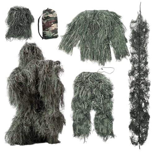 Pesoncarl Ghillie -Anzug, 5pcs/Set Leichtes Gorilla -Kostüm, Comfortale Gilly Anzug, 3D -Tarnjagdbekleidung, Camo -Jagdkleidung, Klassische Ghillie für Kinder Erwachsene, M. Pesoncarl Ghillie -Anzug, 5pcs/Set Leichtes Gorilla -Kostüm, Comfortale Gilly Anzug, 3D -Tarnjagdbekleidung, Camo -Jagdkleidung, Klassische Ghillie für Kinder Erwachsene, M. von Pesoncarl