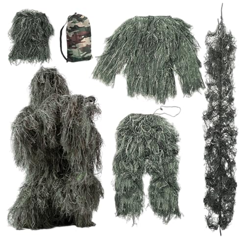 Pesoncarl Ghillie -Anzug, 5pcs/Set Leichtes Gorilla -Kostüm, Comfortale Gilly Anzug, 3D -Tarnjagdbekleidung, Camo -Jagdkleidung, Klassische Ghillie für Kinder Erwachsene Jugend, s Pesoncarl Ghillie -Anzug, 5pcs/Set Leichtes Gorilla -Kostüm, Comfortale Gilly Anzug, 3D -Tarnjagdbekleidung, Camo -Jagdkleidung, Klassische Ghillie für Kinder Erwachsene Jugend, s von Pesoncarl