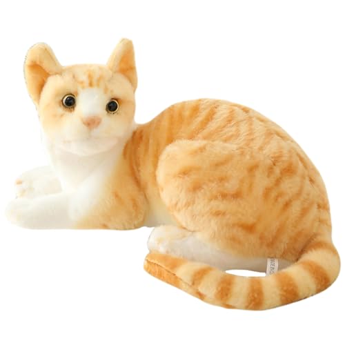 Pesoncarl Katze ausgestopfte tierische, realistische lebhafte orangefarbene Katze Formplüschgefüllte Tier, süße weiche und Flauschige Fälschung zum Umarmen, Spielen und Schlafen, 30 cm, Spielzeug Pesoncarl Katze ausgestopfte tierische, realistische lebhafte orangefarbene Katze Formplüschgefüllte Tier, süße weiche und Flauschige Fälschung zum Umarmen, Spielen und Schlafen, 30 cm, Spielzeug von Pesoncarl
