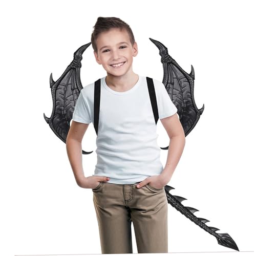 Pesoncarl Kids Halloween Dragon Set Gesichtsabdeckungen Flügel Schwanz Cosplay Kostümfoto Requisiten Schwarze 2pcs, Kostümzubehör Accessoires Pesoncarl Kids Halloween Dragon Set Gesichtsabdeckungen Flügel Schwanz Cosplay Kostümfoto Requisiten Schwarze 2pcs, Kostümzubehör Accessoires von Pesoncarl