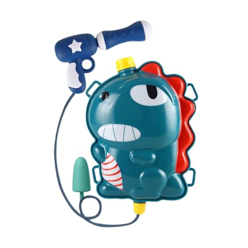 Pesoncarl Kinder Cartoon Dinosaurier Rucksack Wasserpistole Spielzeug Sommerstrand Drifting Backed Water Fight Toys Beach Accessoires dunkelgrün von Pesoncarl