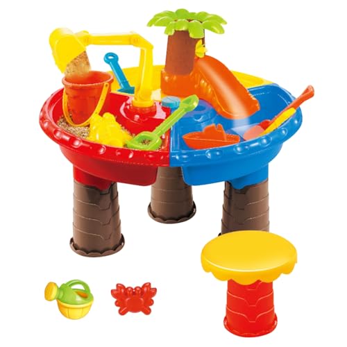 Pesoncarl Kleinkind Wassertabelle Sand Tabelle 4-in-1 Sand- und Wasserspiel Kinder 17.7X.13.8 '' mit Spielzubehör Sandbox für Outdoor-Aktivität runde Form, Strandspielzeug Pesoncarl Kleinkind Wassertabelle Sand Tabelle 4-in-1 Sand- und Wasserspiel Kinder 17.7X.13.8 '' mit Spielzubehör Sandbox für Outdoor-Aktivität runde Form, Strandspielzeug von Pesoncarl