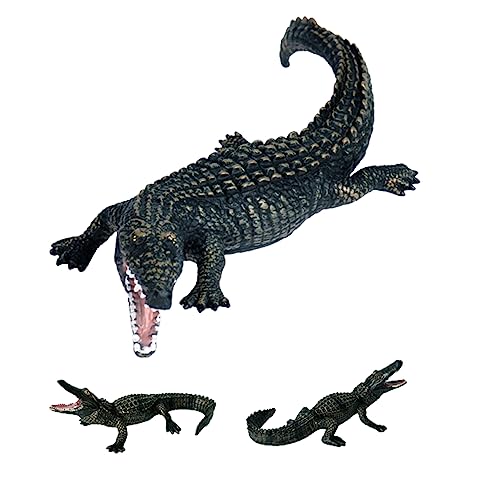 Pesoncarl Krokodilspielzeug kleine realistische Krokodil Figur Spielzeug UV resistente Kunststoff Wildtiere Alligator Spielzeug Künstliche Tierspielzeug für Kinder Spielen, Style1, Alligatorspielzeug von Pesoncarl