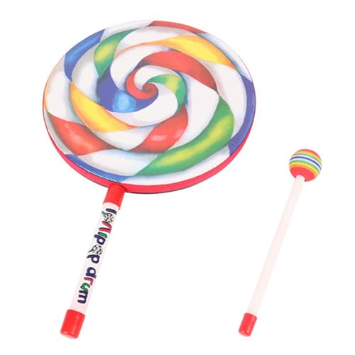 Pesoncarl Lollipop -Drum mit Mallet Regenbogenhandspielzeugspielzeug -Percussion -Instrument für Kinder 25 cm, Musikspielzeuginstrumente Pesoncarl Lollipop -Drum mit Mallet Regenbogenhandspielzeugspielzeug -Percussion -Instrument für Kinder 25 cm, Musikspielzeuginstrumente von Pesoncarl
