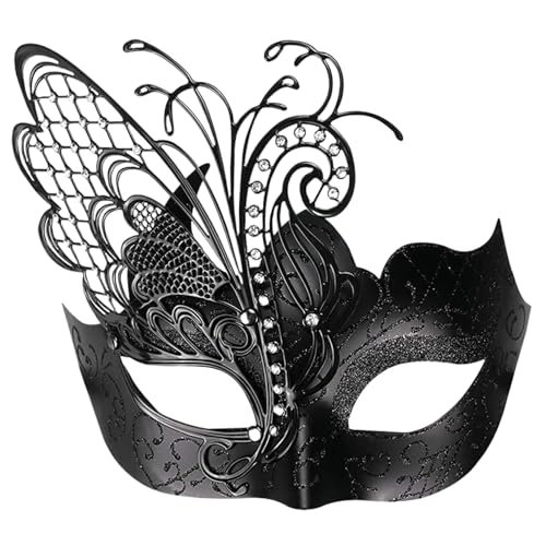 Pesoncarl Maskerade Maske für Frauen, mysteriöse Schmetterlingsform Schwarze Maskerade Maske, Elegante Strassmaskenmaske für Karneval, Maskerade, Cosplay Party Pesoncarl Maskerade Maske für Frauen, mysteriöse Schmetterlingsform Schwarze Maskerade Maske, Elegante Strassmaskenmaske für Karneval, Maskerade, Cosplay Party von Pesoncarl