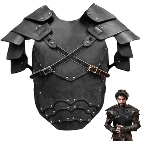 Pesoncarl Mittelalterliche Ritterpanzerung, PU Leder -Brustpanzerung für Männer, verstellbares Brustplattenkostüm für Halloween -Cosplay -Party, Kostümoutfits Pesoncarl Mittelalterliche Ritterpanzerung, PU Leder -Brustpanzerung für Männer, verstellbares Brustplattenkostüm für Halloween -Cosplay -Party, Kostümoutfits von Pesoncarl