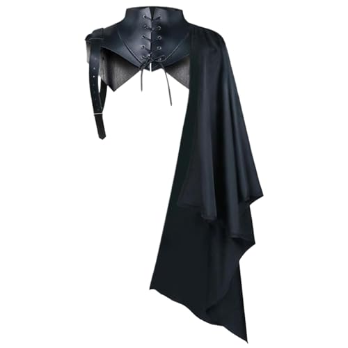 Pesoncarl Mittelalterliches Kap, Steampunk Retro Gothic Schulter Cape mit Kragen, Vintage Cape Medieval Kostüm Männer für Kostüm, Rollenspiel, Bühnenkostüme Pesoncarl Mittelalterliches Kap, Steampunk Retro Gothic Schulter Cape mit Kragen, Vintage Cape Medieval Kostüm Männer für Kostüm, Rollenspiel, Bühnenkostüme von Pesoncarl