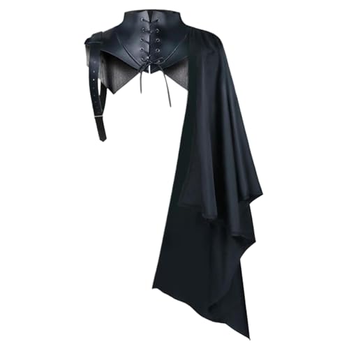 Pesoncarl Mittelalterliches Kap, Steampunk Retro Gothic Schulter -Umhang mit Kragen, Vintage mittelalterliche Kostümmänner für Kostümkleid, Rollenspiel, Bühnenkostüme, Spielzeug Pesoncarl Mittelalterliches Kap, Steampunk Retro Gothic Schulter -Umhang mit Kragen, Vintage mittelalterliche Kostümmänner für Kostümkleid, Rollenspiel, Bühnenkostüme, Spielzeug von Pesoncarl