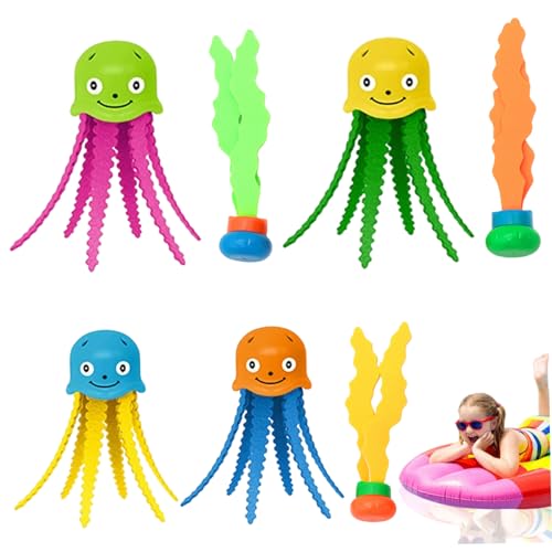 Pesoncarl Poolspielzeug, 7PCS -Oktopus und Seetang -Tauchspielzeug für Kids Summer Water Games Pool Games, Tauchringe von Pesoncarl