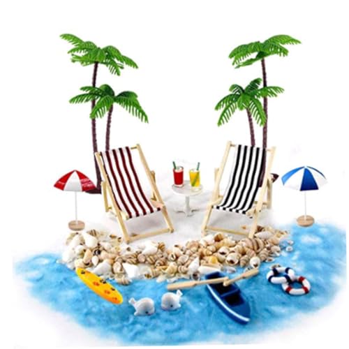 Pesoncarl Puppenhauszubehör 18pcs/Set Miniature Beach Set Miniatur Beach Sommer Mikrolandschaft für Weihnachtspuppenhausdekoration, Puppenzubehör Pesoncarl Puppenhauszubehör 18pcs/Set Miniature Beach Set Miniatur Beach Sommer Mikrolandschaft für Weihnachtspuppenhausdekoration, Puppenzubehör von Pesoncarl