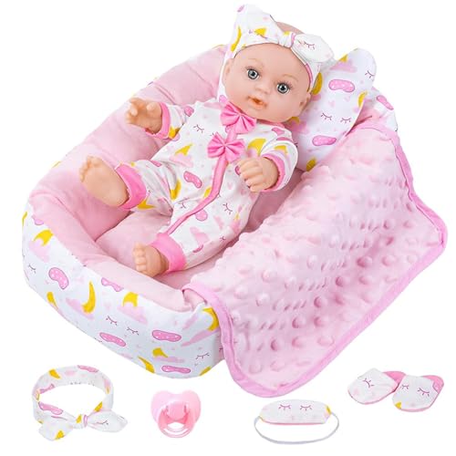 Pesoncarl Puppenkleidung für 12 -Zoll -Puppen mit sicherem niedlichen Mini Silicon beruhigende Babypuppe und Fütterung Spielzeugzubehör Geschenke für Urlaub, Geburtstag, Geburtstag Pesoncarl Puppenkleidung für 12 -Zoll -Puppen mit sicherem niedlichen Mini Silicon beruhigende Babypuppe und Fütterung Spielzeugzubehör Geschenke für Urlaub, Geburtstag, Geburtstag von Pesoncarl