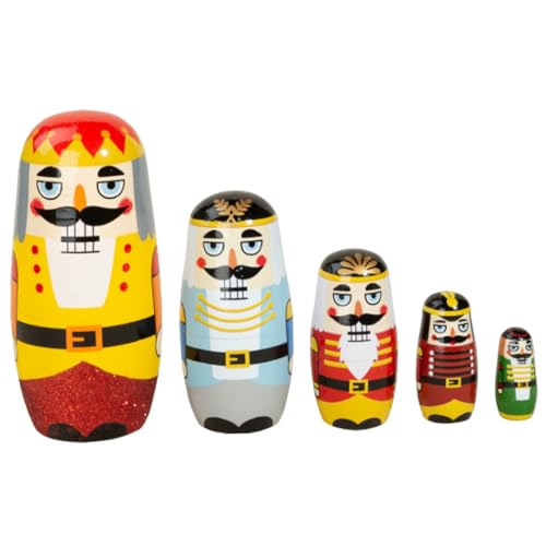 Pesoncarl Russische Nistpuppen, 5pcs süße Weihnachts -Nussknacker -Nistpuppen, glattes Holz Russische Puppenspielzeug für Weihnachtsferien -Dekor -Geschenk, Spielzeug, Spielzeug Pesoncarl Russische Nistpuppen, 5pcs süße Weihnachts -Nussknacker -Nistpuppen, glattes Holz Russische Puppenspielzeug für Weihnachtsferien -Dekor -Geschenk, Spielzeug, Spielzeug von Pesoncarl