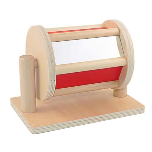Pesoncarl Spinning Drum Toy Hölzernder Drum Babies Musikspielzeug mit Spiegel für Kinder, Musikinstrumente Pesoncarl Spinning Drum Toy Hölzernder Drum Babies Musikspielzeug mit Spiegel für Kinder, Musikinstrumente von Pesoncarl