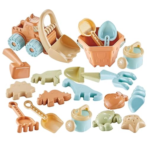 Pesoncarl Strandspielzeug Kinder Sandgrubenspielzeug mit Strandschaufel Truck Toy 19pcs Sandschaufel Rake Animal Form für Kinderspielspielzeug Pesoncarl Strandspielzeug Kinder Sandgrubenspielzeug mit Strandschaufel Truck Toy 19pcs Sandschaufel Rake Animal Form für Kinderspielspielzeug von Pesoncarl