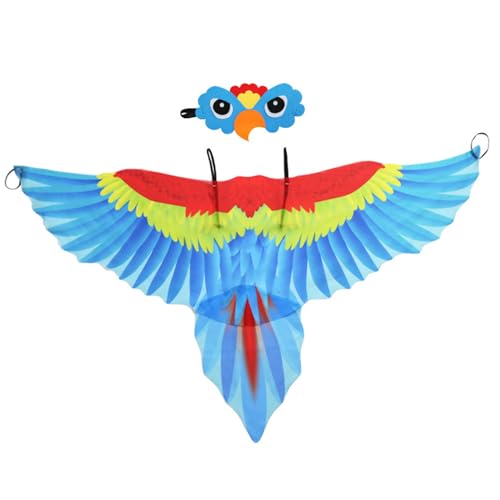 Pesoncarl Vogelkostüm, blaues Papageienkostüm mit Kleidungsumhang und Maske für Kinder, Halloween-Party-Geschenke Geschenke Pesoncarl Vogelkostüm, blaues Papageienkostüm mit Kleidungsumhang und Maske für Kinder, Halloween-Party-Geschenke Geschenke von Pesoncarl