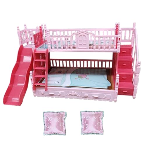 Puppenbettbett 1Set mit Leiter und Zwei kleinen Kissen süße DIY Doll House Accessoires und Möbel Kunststoff Künstliche Etagenbett Mini Möbel für Kinder, Spielzeug, Spielzeug Puppenbettbett 1Set mit Leiter und Zwei kleinen Kissen süße DIY Doll House Accessoires und Möbel Kunststoff Künstliche Etagenbett Mini Möbel für Kinder, Spielzeug, Spielzeug von Pesoncarl