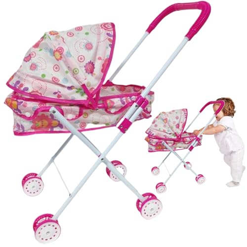 Puppenwagen Faltbare Babypuppenwagen mit Push -Griff und Verstellbarer Schatten Abnehmbarer tragbarer Stabiler Baby Kinderwagen für Mädchen, so tun Spielen, Spielzeug, Spielzeug Puppenwagen Faltbare Babypuppenwagen mit Push -Griff und Verstellbarer Schatten Abnehmbarer tragbarer Stabiler Baby Kinderwagen für Mädchen, so tun Spielen, Spielzeug, Spielzeug von Pesoncarl