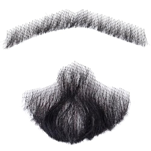 Realistischer Bart, gefälschter Bart menschliches Haar Realistischer Bart gefälschter Schnurrbart unsichtbarer gefälschter Gesichtshaarkostüm Bart Spitze Bart für Männer an Halloween Cosplay Kostüm Realistischer Bart, gefälschter Bart menschliches Haar Realistischer Bart gefälschter Schnurrbart unsichtbarer gefälschter Gesichtshaarkostüm Bart Spitze Bart für Männer an Halloween Cosplay Kostüm von Pesoncarl