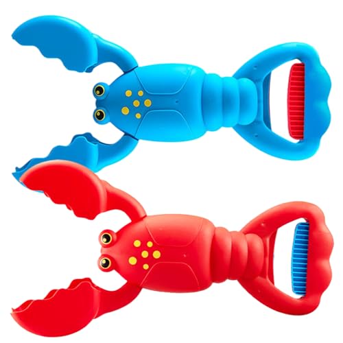 Sandbox Bagger, 2pcs Safe Plastik Hummer Sandgräber, 13.4x7.1x2.4 Squeeze-und-Grab-Strandspielzeug, Flexible Sandspielzeug für Kinder Kleinkinder Sommerpool, Strand von Pesoncarl