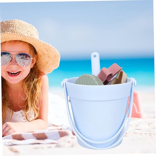 Sandspielzeugset Sommer Kinder Beach Eimer und Schaufel Spielzeugset Safe Silikon-Eltern-Kind-Sandkasten-Grabenwerkzeuge für Outdoor, Packung mit 8 hellblau, Sportspielzeug im Freien Sandspielzeugset Sommer Kinder Beach Eimer und Schaufel Spielzeugset Safe Silikon-Eltern-Kind-Sandkasten-Grabenwerkzeuge für Outdoor, Packung mit 8 hellblau, Sportspielzeug im Freien von Pesoncarl