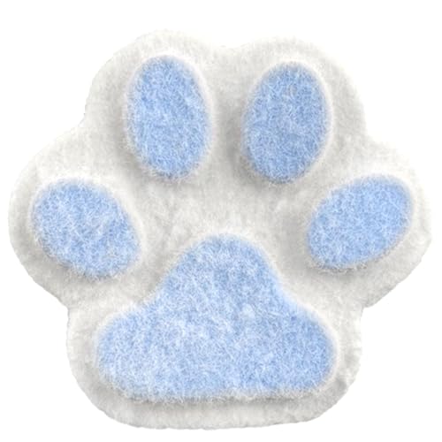 Stress Ball süße Katzenpfote 5,9 in blau -weißer großer Squeeze Ball Weiche Safe Silikon Stress Relief Sensorische Kugeln mit ströschung Oberflächenzappelly -Squeeze -Spielzeug für Erwachsene, Spielz von Pesoncarl
