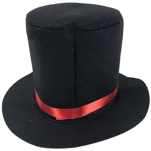 Top Hut, Black Top Hut, modischer Magierhut, Retro Fedora Hüte für Männer Frauen Kinder Butler Kostüm für Rollenspiele Partys Festival Top Hut, Black Top Hut, modischer Magierhut, Retro Fedora Hüte für Männer Frauen Kinder Butler Kostüm für Rollenspiele Partys Festival von Pesoncarl