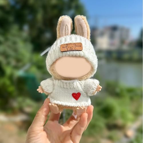 Puppenkleidung für 17 cm große Puppenkleidung, handgefertigtes Häkelset für 17 cm große Puppe, stilvolle Kleidung für Puppe, Puppenzubehör für Sammler, perfekt zum Spielen und Ausstellen, keine Puppe von Pessrrtewg