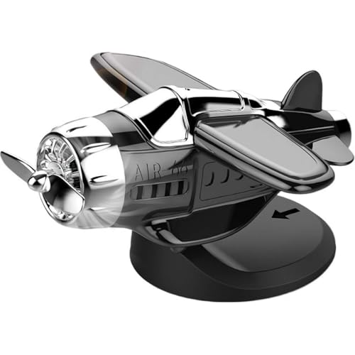 Solarbetriebene Flugzeug-förmige Auto-Ornamente, treibendes solarbetriebenes rotierendes Flugzeug-Ornament, rotierendes Solar-Flugzeug, Armaturenbrett-Ornament, für Innenraum, Armaturenbrett, Büro von Pessrrtewg