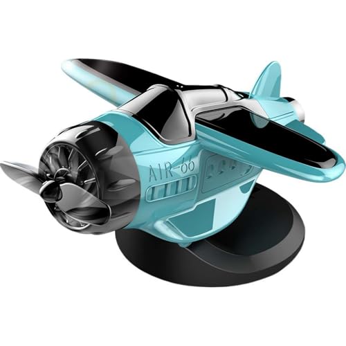 Solarbetriebene Flugzeug-förmige Auto-Ornamente, treibendes solarbetriebenes rotierendes Flugzeug-Ornament, rotierendes Solar-Flugzeug, Armaturenbrett-Ornament, für Innenraum, Armaturenbrett, Büro von Pessrrtewg