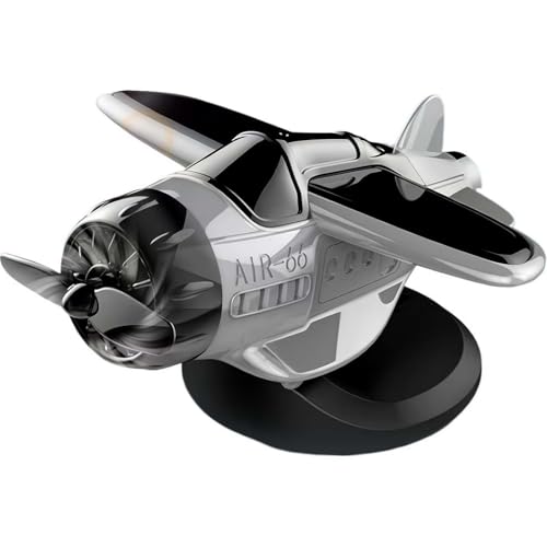Solarbetriebene Flugzeug-förmige Auto-Ornamente, treibendes solarbetriebenes rotierendes Flugzeug-Ornament, rotierendes Solar-Flugzeug, Armaturenbrett-Ornament, für Innenraum, Armaturenbrett, Büro von Pessrrtewg