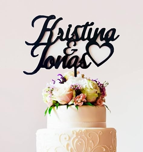 Cake Topper Personalisierte Acryl Hochzeitstorte Hochzeit personalisiert mit Namen Schwarz Topper Tortenfigur Tortenstecker Jubiläum Dekoration Wedding Cake Topper Personalised Cake Topper Personalisierte Acryl Hochzeitstorte Hochzeit personalisiert mit Namen Schwarz Topper Tortenfigur Tortenstecker Jubiläum Dekoration Wedding Cake Topper Personalised von Pet-Jos