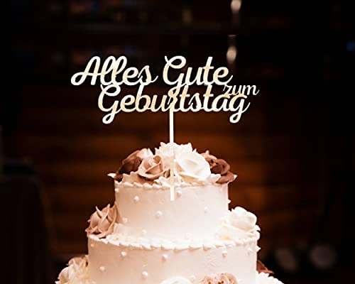 Cake Topper alles Gute zum Geburtstag Happy Birthday aus Holz Tortenaufleger Kuchendekoration Tortenfigur Kuchen Dekoration Party Dekoration Cake Topper alles Gute zum Geburtstag Happy Birthday aus Holz Tortenaufleger Kuchendekoration Tortenfigur Kuchen Dekoration Party Dekoration von Pet-Jos