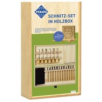 PEBARO 1979 - Schnitz-Set in Holzbox, 20-teilig, 36x18x6cm, Schnitzwerkzeug PEBARO 1979 - Schnitz-Set in Holzbox, 20-teilig, 36x18x6cm, Schnitzwerkzeug von Peter Bausch GmbH & Co. KG