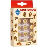 PEBARO 20700 - Brennstempel Cupcake, 12-teilig, Motive: Einhorn/Zauberstab/Elfe/Krone/Blume/Blatt, Cupcake/Eis/Regenbogen/Wolke/Vogel/Schmetterling, passend zum Pebaro-Brandkolben, Brandmalerei von Peter Bausch GmbH & Co. KG