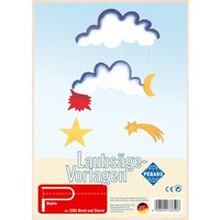 PEBARO 338S - Laubsägevorlage Mond und Sterne, 1 Platte, Größe DIN A4 von Peter Bausch GmbH & Co. KG